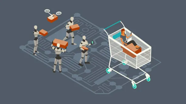 E-commerce Bot Illustration